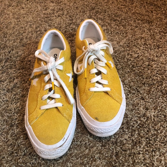 yellow suede converse